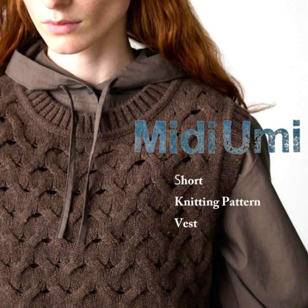画像1: MidiUmi / ミディウミ ショートニットパターンベスト (1)