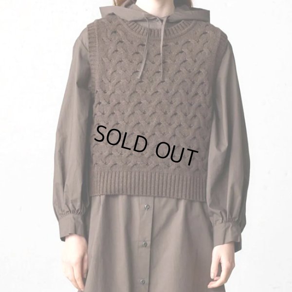 画像3: MidiUmi / ミディウミ ショートニットパターンベスト (3)