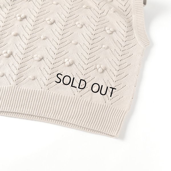 画像5: sosotto / ソソット 透かし編み手付けポップコーンベスト (5)