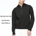 画像1: mizuiroind / ミズイロインド ジップフードニットプルオーバー (1)