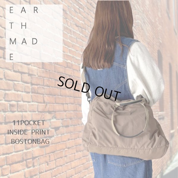 画像1: EARTH MADE / アースメイド 11POCKET INSIDE PRINT BOSTONBAG (1)