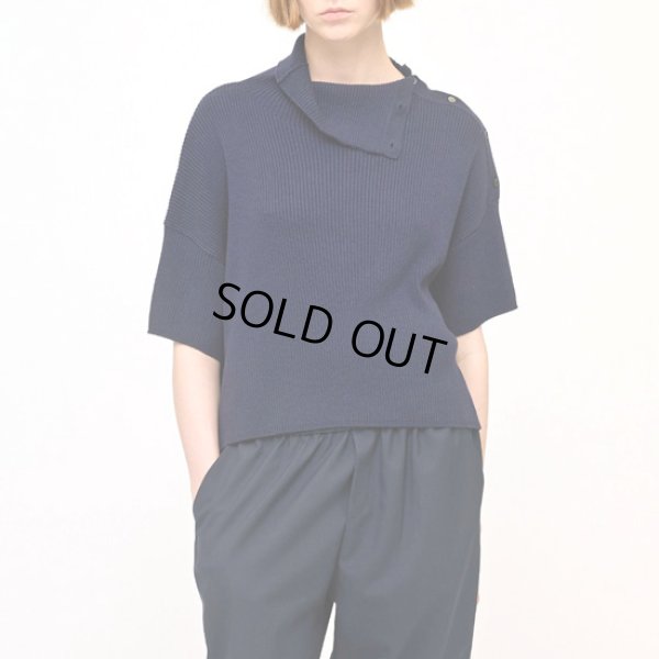 画像2: mizuiroind / ミズイロインド アシンメトリーカラー リブプルオーバー (2)