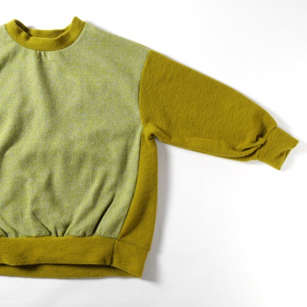 画像3: prit / プリット エアブラシニット×トライスピンループツイード切替 ニットライクプルオーバー (3)