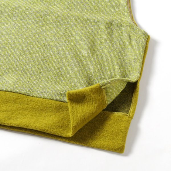 画像5: prit / プリット エアブラシニット×トライスピンループツイード切替 ニットライクプルオーバーベスト (5)