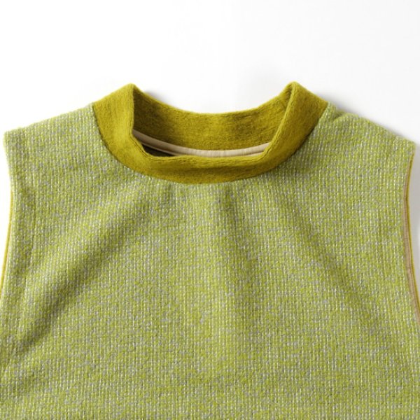 画像2: prit / プリット エアブラシニット×トライスピンループツイード切替 ニットライクプルオーバーベスト (2)