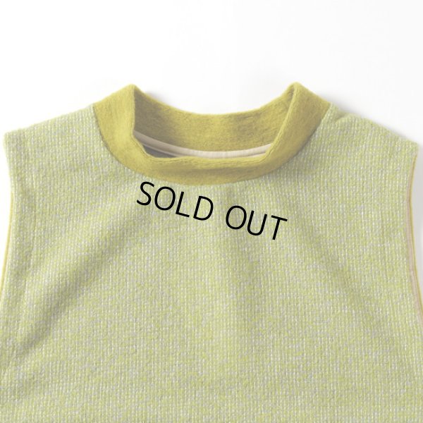 画像2: prit / プリット エアブラシニット×トライスピンループツイード切替 ニットライクプルオーバーベスト (2)