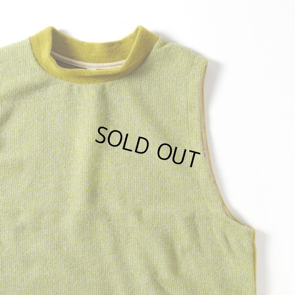 画像4: prit / プリット エアブラシニット×トライスピンループツイード切替 ニットライクプルオーバーベスト (4)