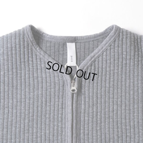 画像2: prit / プリット コールキルト VネックZIPカーディガン (2)