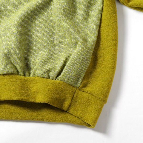 画像5: prit / プリット エアブラシニット×トライスピンループツイード切替 ニットライクプルオーバー (5)