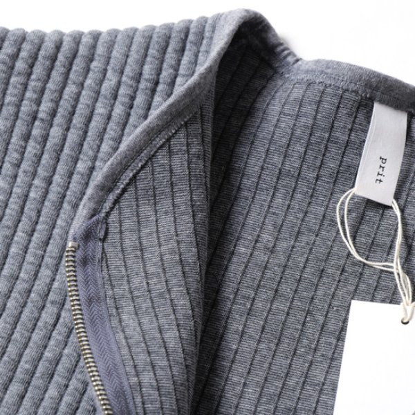 画像3: prit / プリット コールキルト VネックZIPカーディガン (3)