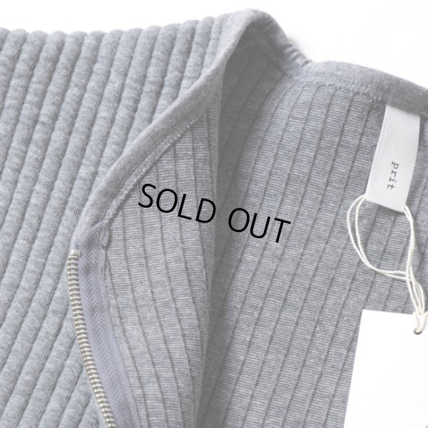 画像3: prit / プリット コールキルト VネックZIPカーディガン (3)