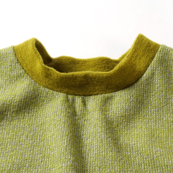 画像2: prit / プリット エアブラシニット×トライスピンループツイード切替 ニットライクプルオーバー (2)