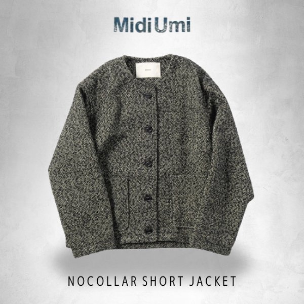 画像2: MidiUmi / ミディウミ ノーカラーショートジャケット (2)