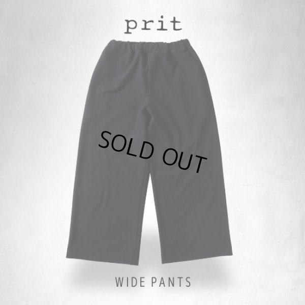画像10: prit / プリット ツイルストレッチ裏起毛 ワイドパンツ (10)