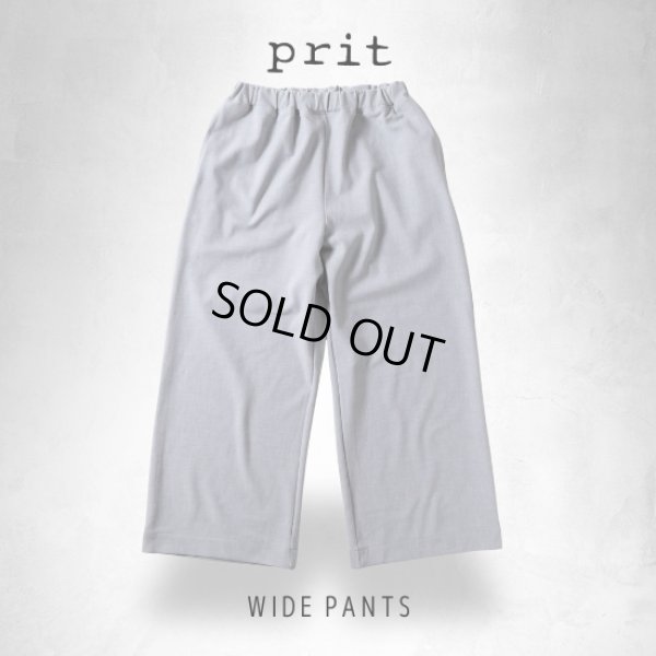 画像9: prit / プリット ツイルストレッチ裏起毛 ワイドパンツ (9)