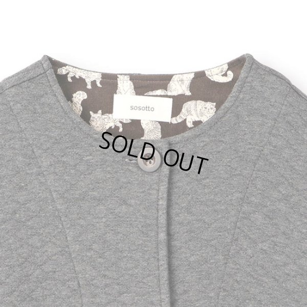 画像3: sosotto / ソソット コットンキルト ノーカラーコート (3)