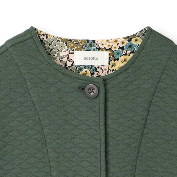 画像8: sosotto / ソソット コットンキルト ノーカラーコート (8)