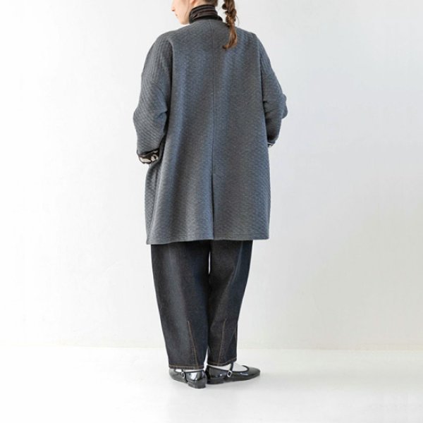 画像6: sosotto / ソソット コットンキルト ノーカラーコート (6)