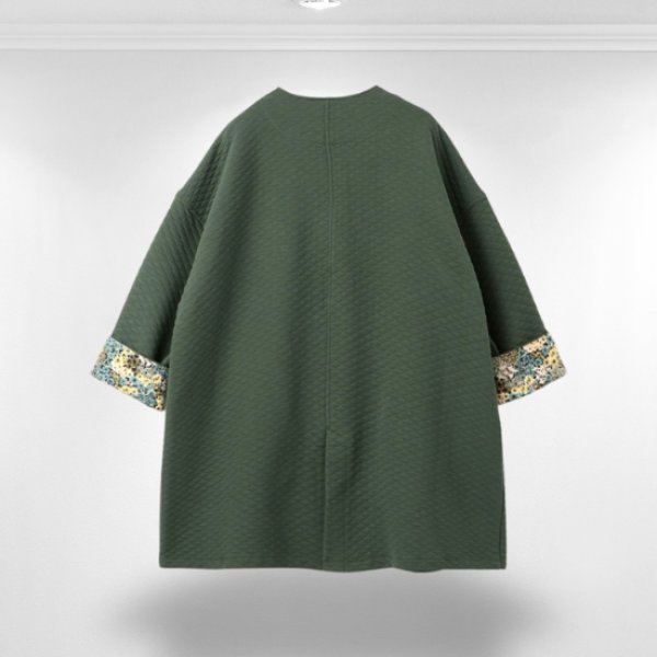 画像12: sosotto / ソソット コットンキルト ノーカラーコート (12)