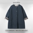 画像13: sosotto / ソソット コットンキルト ノーカラーコート (13)