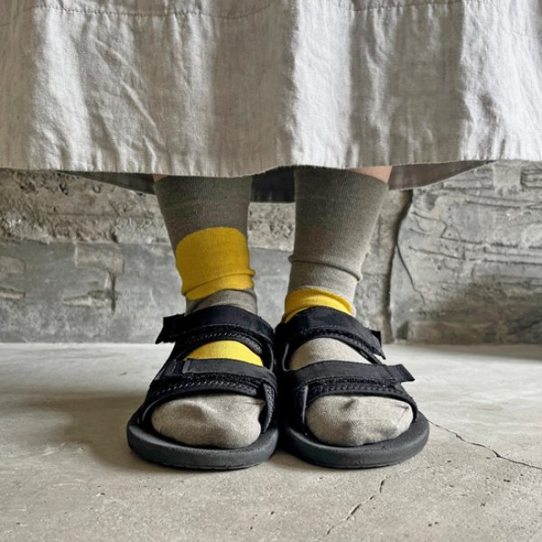 画像15: yahae / ヤハエ オーガニックコットン アシンメトリードットソックス (15)