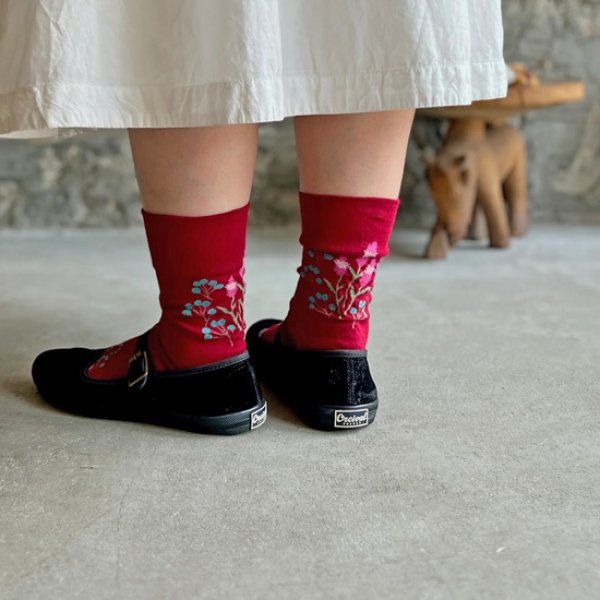 画像12: yahae / ヤハエ オーガニックコットン フラワーソックス (12)