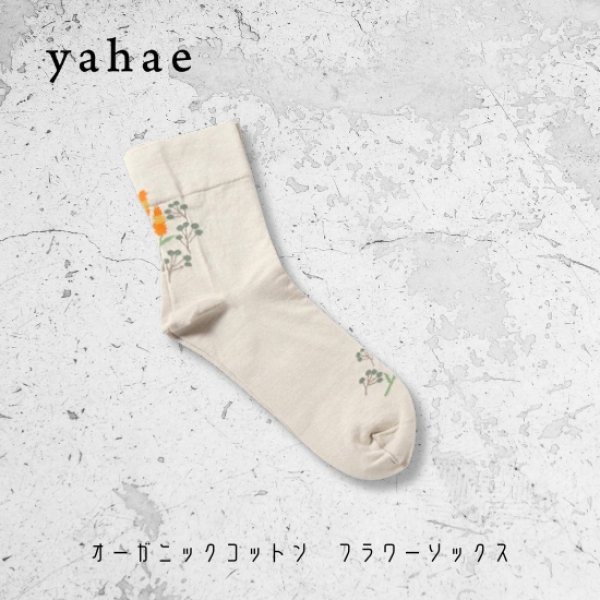 画像10: yahae / ヤハエ オーガニックコットン フラワーソックス (10)