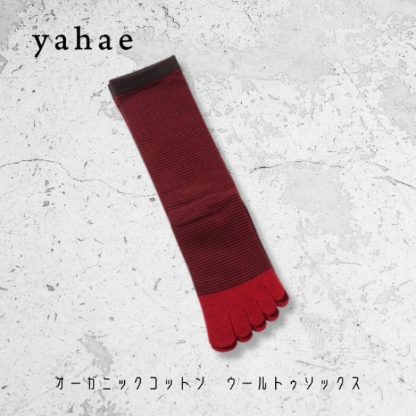 画像8: yahae / ヤハエ オーガニックコットン ウールトゥソックス (8)
