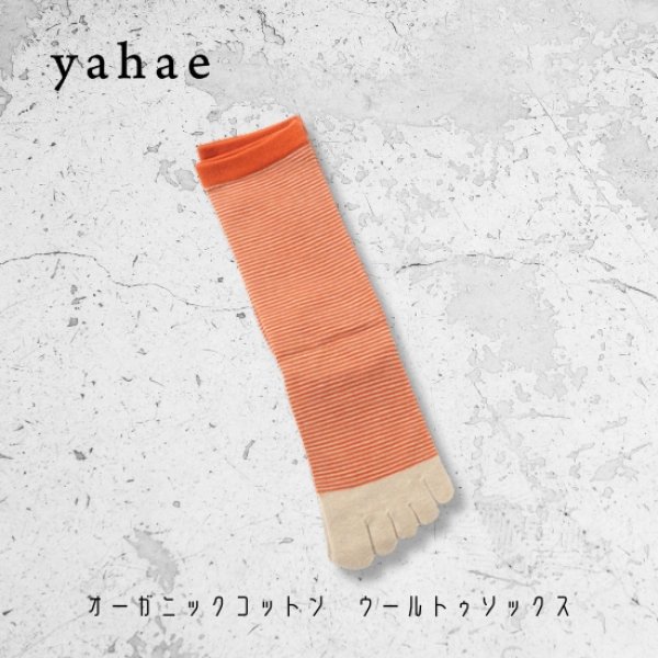 画像2: yahae / ヤハエ オーガニックコットン ウールトゥソックス (2)