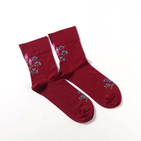 画像3: yahae / ヤハエ オーガニックコットン フラワーソックス (3)