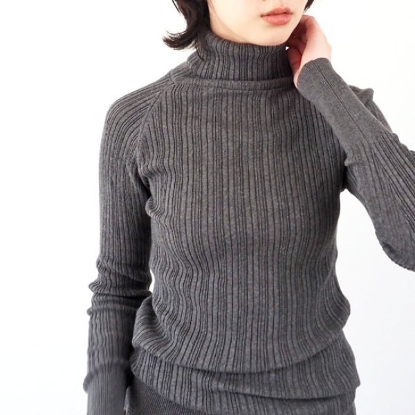 画像3: NARU / ナル ランダムリブ タートルネックセーター (3)