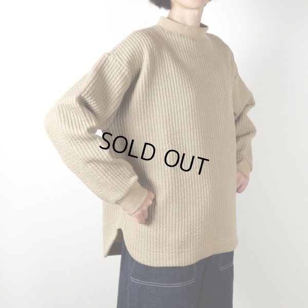 画像12: grin / グリン ストライプキルト モックラウンドプルオーバー (12)