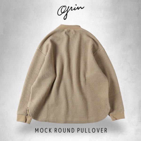 画像7: grin / グリン ストライプキルト モックラウンドプルオーバー (7)