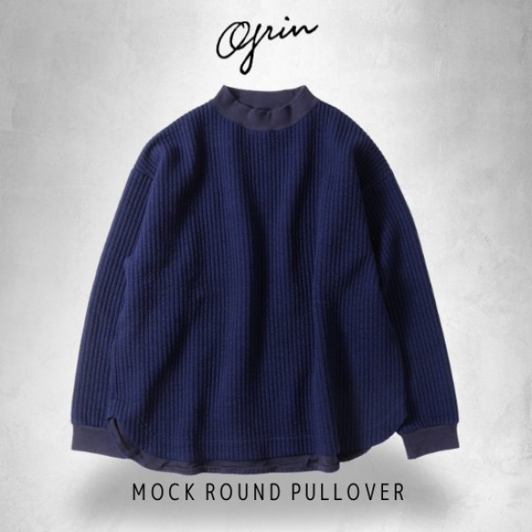 画像9: grin / グリン ストライプキルト モックラウンドプルオーバー (9)
