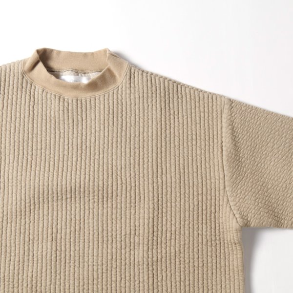 画像3: grin / グリン ストライプキルト モックラウンドプルオーバー (3)