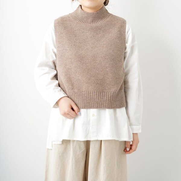 画像10: NATURAL LAUNDRY / ナテュラルランドリー ライトラム サイドボタンベスト (10)