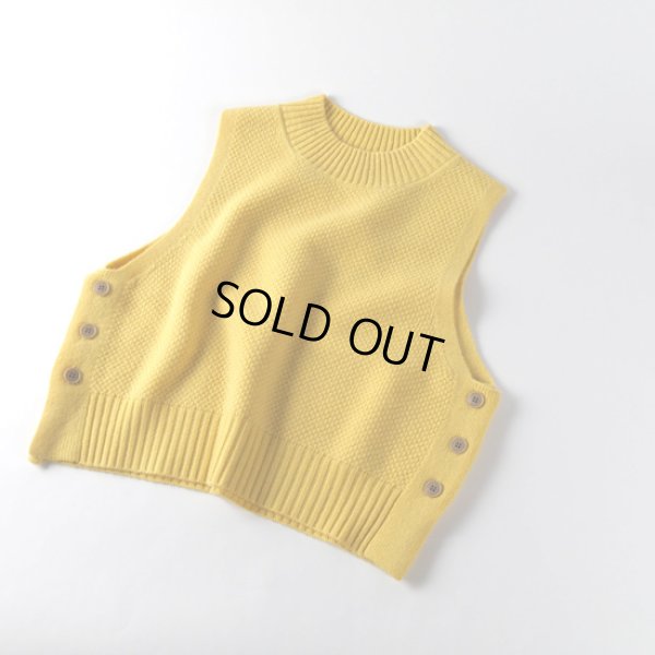 画像3: NATURAL LAUNDRY / ナテュラルランドリー ライトラム サイドボタンベスト (3)