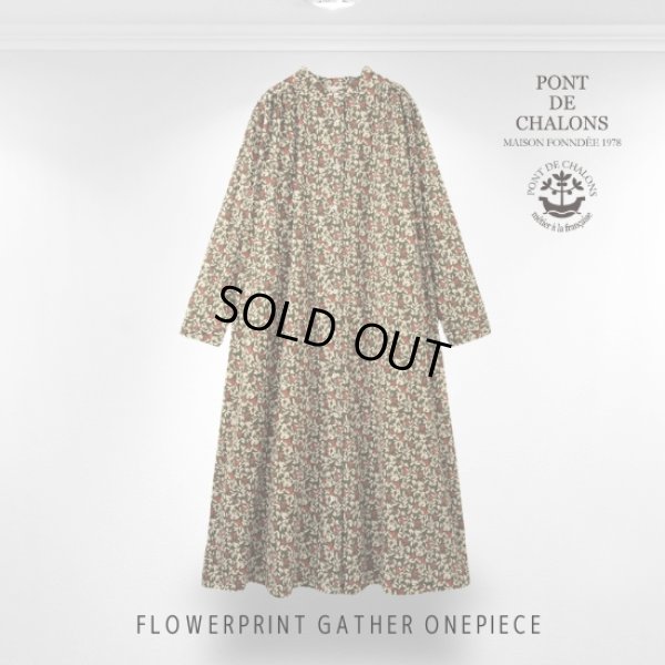 画像10: PONT DE CHALONS / ポンデシャロン フラワープリントギャザーワンピース (10)