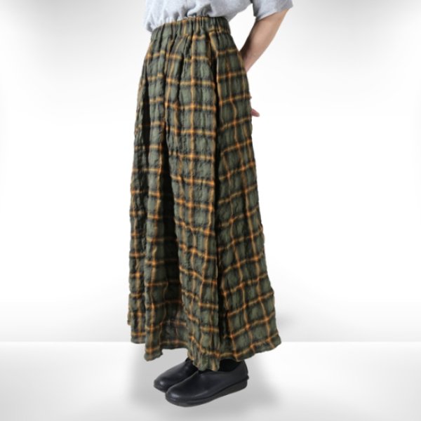 画像9: NARU / ナル ヘリンボン シャーリングスカート (9)