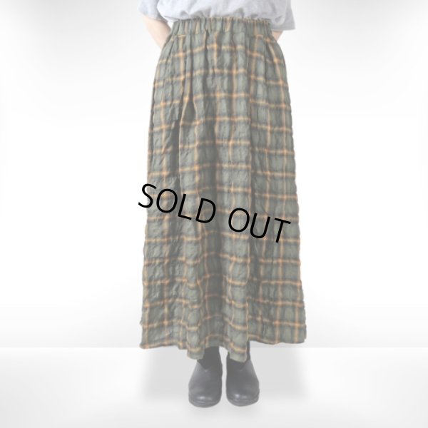 画像7: NARU / ナル ヘリンボン シャーリングスカート (7)