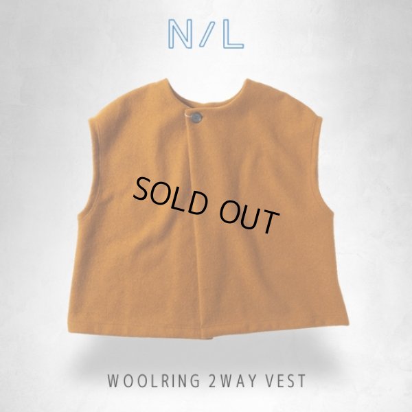 画像1: NATURAL LAUNDRY / ナテュラルランドリー ウールリング 2WAYベスト (1)