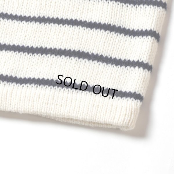 画像6: PONT DE CHALONS / ポンデシャロン ペルーニット ハートパッチボーダープルオーバー (6)