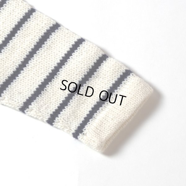 画像5: PONT DE CHALONS / ポンデシャロン ペルーニット ハートパッチボーダープルオーバー (5)