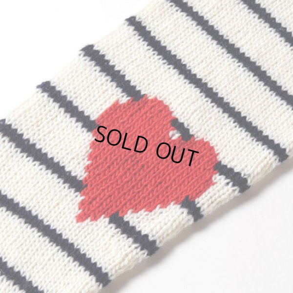 画像8: PONT DE CHALONS / ポンデシャロン ペルーニット ハートパッチボーダープルオーバー (8)