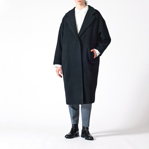画像5: mizuiroind / ミズイロインド ウールブレンド スタンドカラーコート (5)
