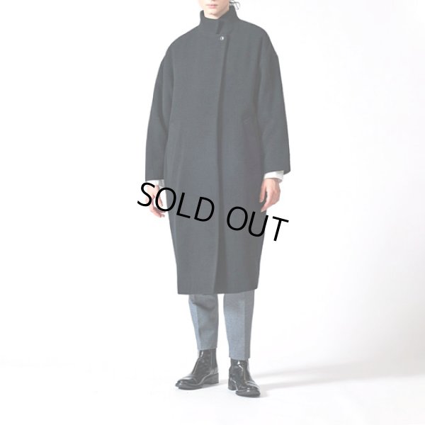 画像2: mizuiroind / ミズイロインド ウールブレンド スタンドカラーコート (2)