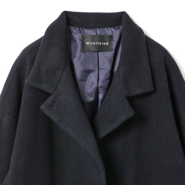画像11: mizuiroind / ミズイロインド ウールブレンド スタンドカラーコート (11)