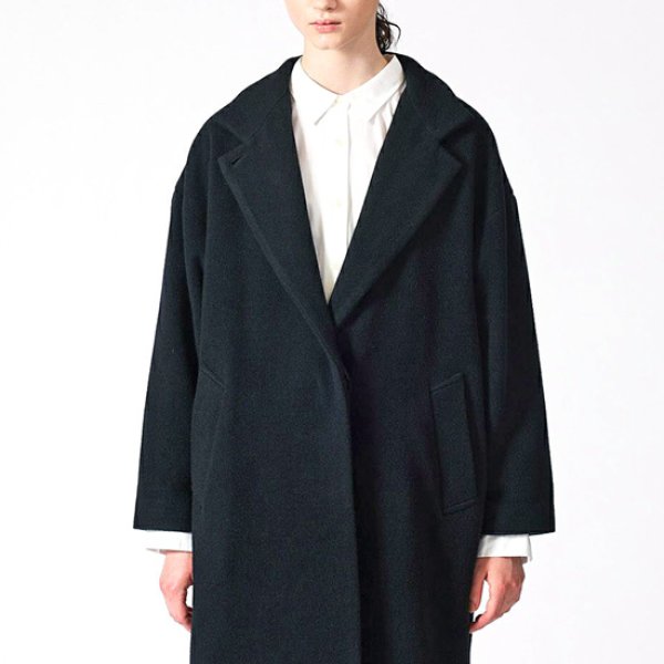 画像6: mizuiroind / ミズイロインド ウールブレンド スタンドカラーコート (6)
