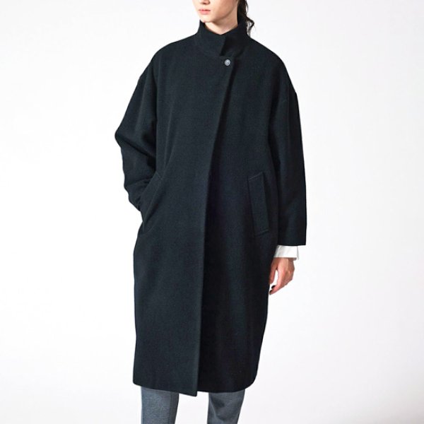 画像4: mizuiroind / ミズイロインド ウールブレンド スタンドカラーコート (4)