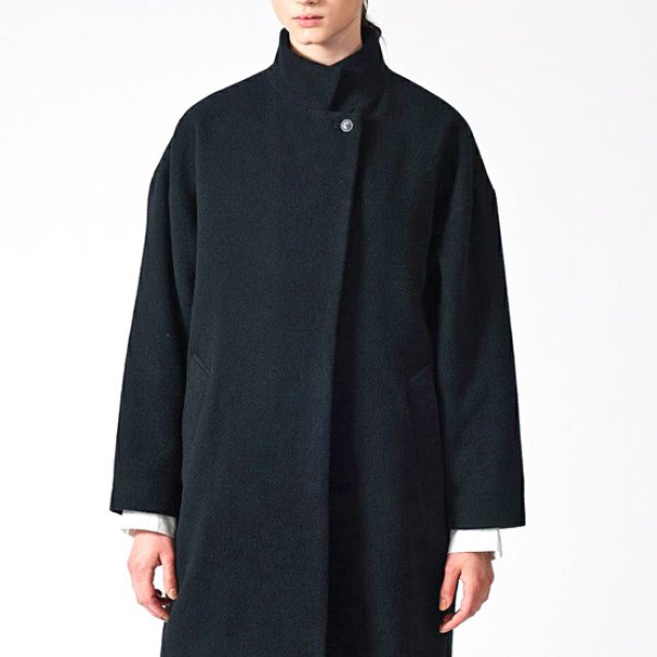 画像3: mizuiroind / ミズイロインド ウールブレンド スタンドカラーコート (3)